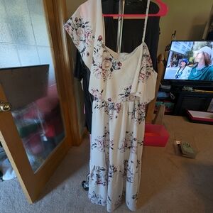 Temu Floral Off-Shoulder Maxi Dress 20